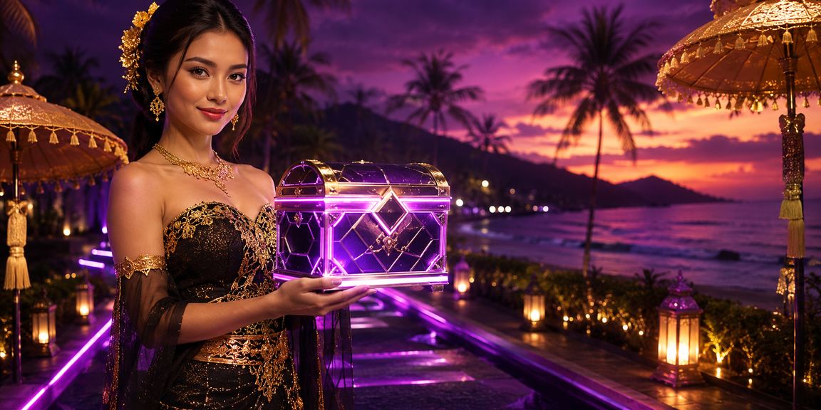 Tampilan kasino neon malam hari yang mewah dan penuh semangat bermain