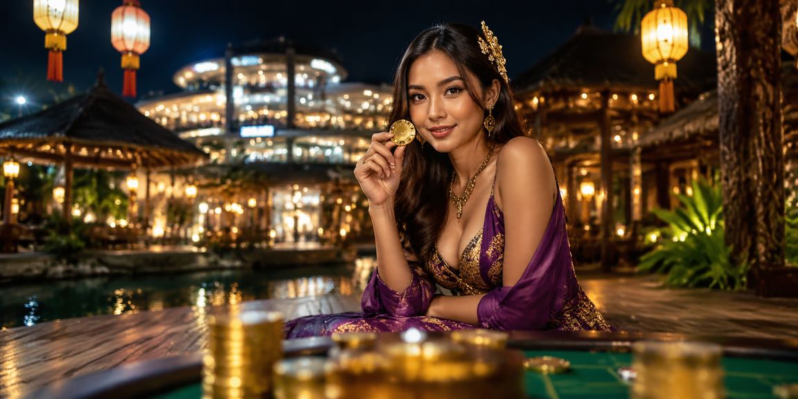 Pesta kasino langsung dengan dekorasi lampion